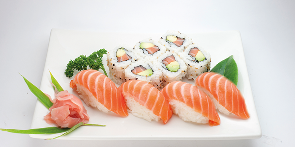 M33.6 california saumon,4 sushi saumon
